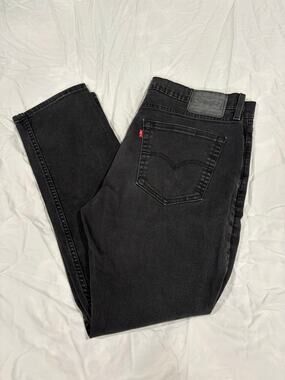 Levi’s 502 Men’s Black Denim Straight Leg Jeans Size 36W 32L